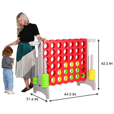 SDADI Giant 64 Inch 4-In-A-Row Game and Basketball Game for Kids (Open Box)