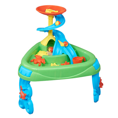 American Plastic Toys Sand Water Outdoor Kid Activity Table Play Set, Multicolor