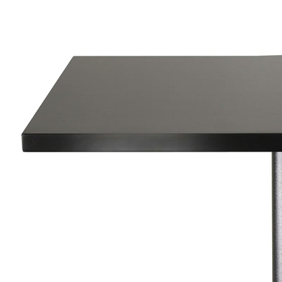 Winsome Obsidian Square Counter Height Table with Wood Top and Metal Base, Black