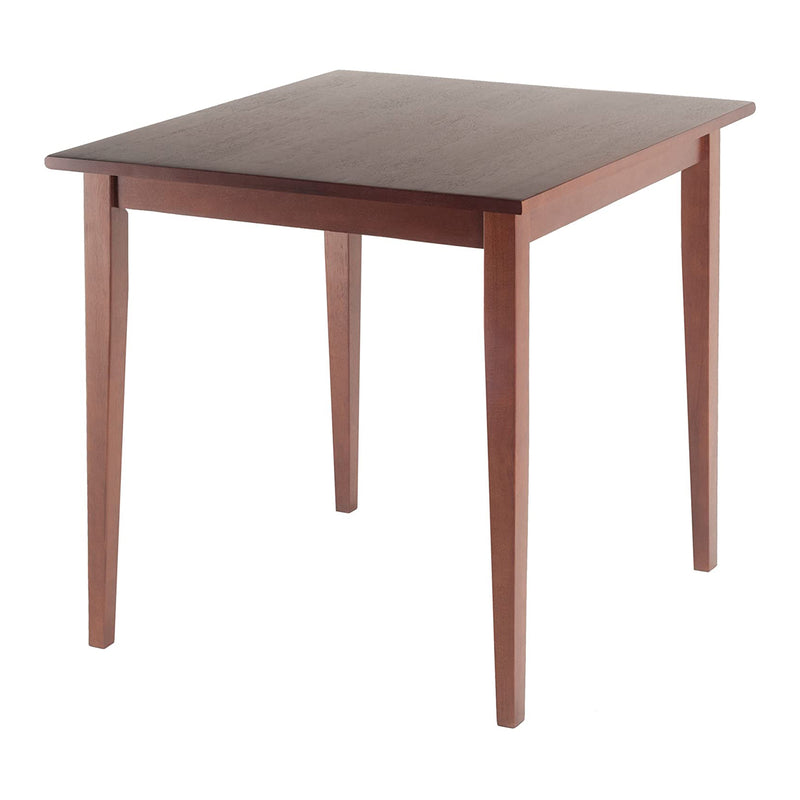Winsome 29In Tall Wood Square Groveland Dining Table with Shaker Legs, Walnut