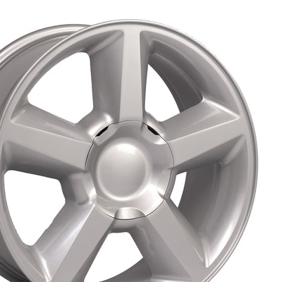 OE Wheels CV83 20 x 8.5 Inch Silver Wheel Rim for Chevy Tahoe, Suburban, & C2500