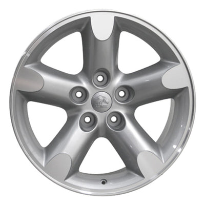 OE Wheels DG56 20 x 9 Inch Machined Silver Wheel for 2002-2010 Dodge Ram 1500