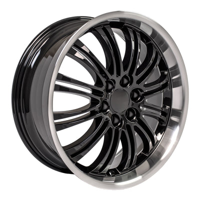 OE Wheels CA81 22x9 Inch Black Wheel Rim with Machined Lip for Cadillac Escalade