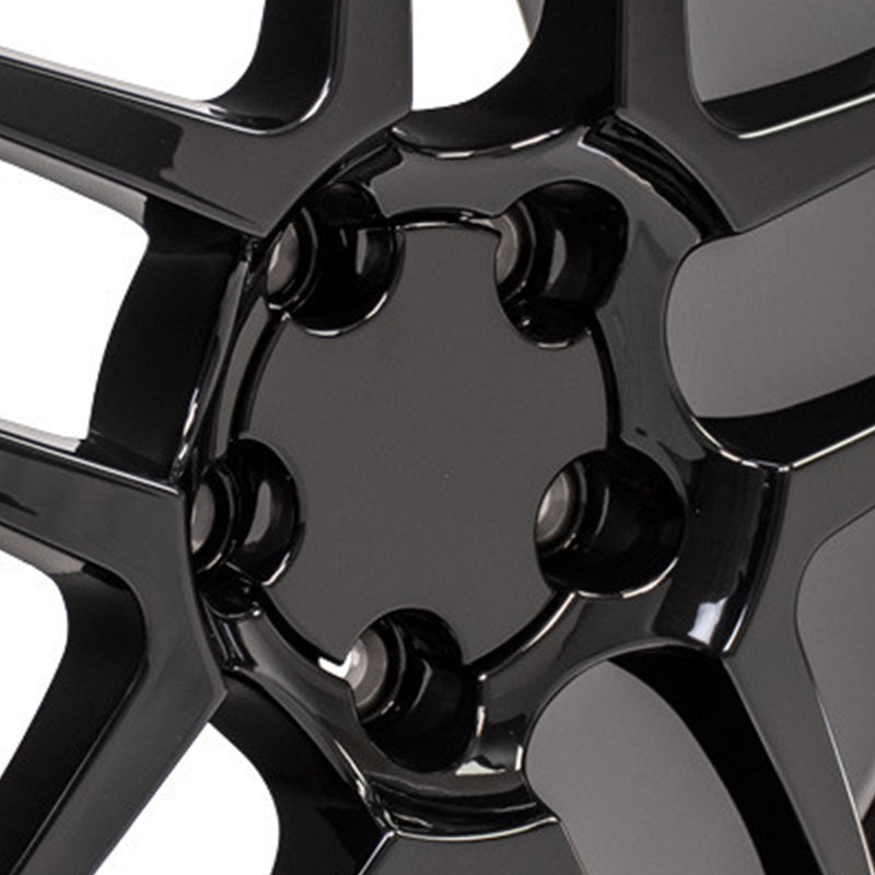 18 x 10.5 Inch Black Wheel Rim with Machined Lip for Corvette (Open Box)