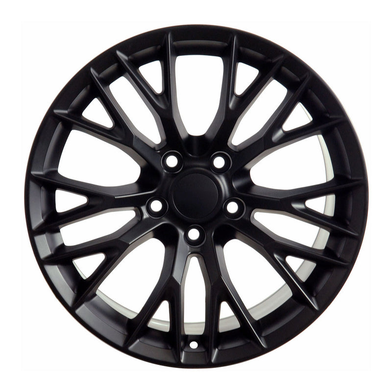 OE Wheels CV22 17x9.5in Black Powder Coat Foundation Wheel Rim for Corvette