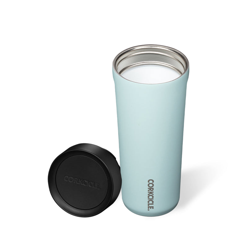 Corkcicle Commuter Cup 17 Oz Insulated Spill Proof Travel Mug, Gloss Powder Blue