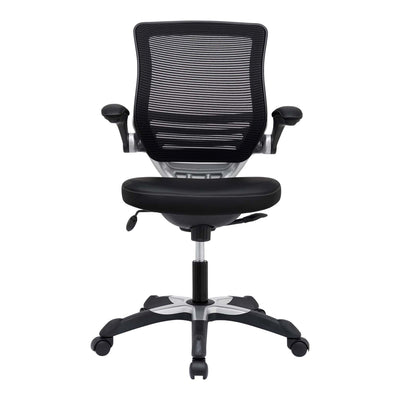 Modway Edge Vinyl Office Chair, Adjustable from 17.5 to 21 In High (For Parts)