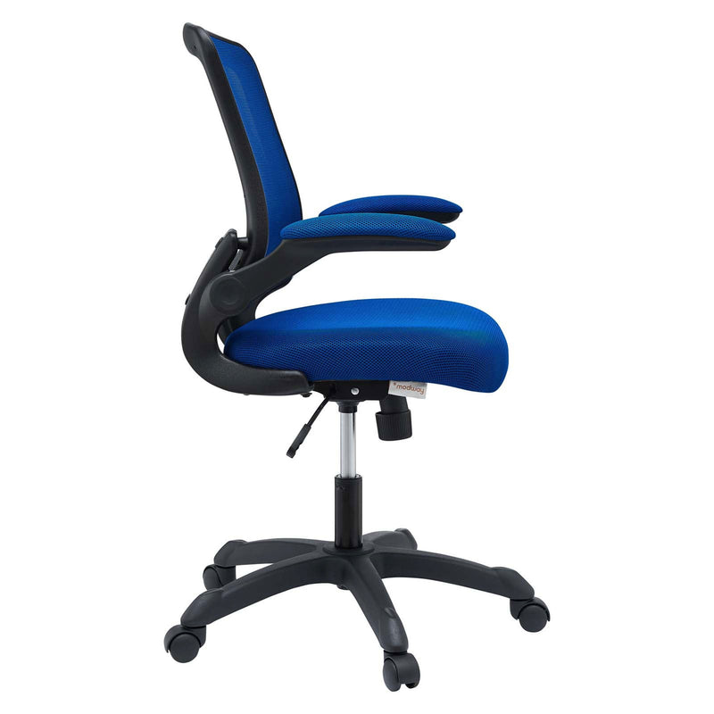 Modway Veer Mesh Fabric Office Chair, Adjustable from 17.5 to 21.5 Inches, Blue