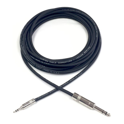 Custom Cable Connection 100 Foot 3.5MM to 0.25" TRS Stereo Audio Balanced Cable