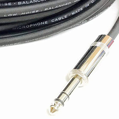 Custom Cable Connection 100 Foot 0.25 to 0.25 In TRS Audio Balanced Cable w/REAN