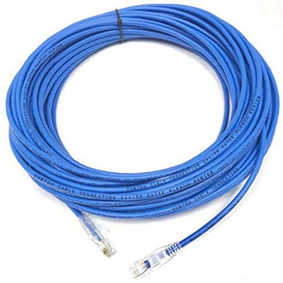 Custom Cable Connection 50 Foot 350 MHz Cat 5e Ethernet Patch Plenum Cable, Blue