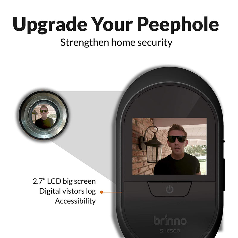 Brinno SHC500 Discreet Wireless Front Door Peephole Security Camera (2 Pack)