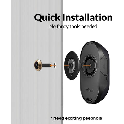 Brinno SHC500 Discreet Wireless Front Door Peephole Security Camera (3 Pack)
