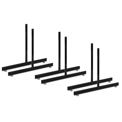 Only Garment Racks Gridwall Tube Base with Levelers, Black (3 Pair) (Open Box)