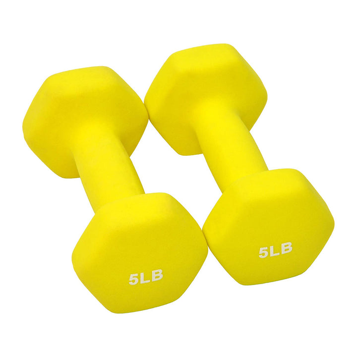 Sporzon! Neoprene Coated 3 Pairs Metal Handheld Dumbbell Weight Set w/ Stand