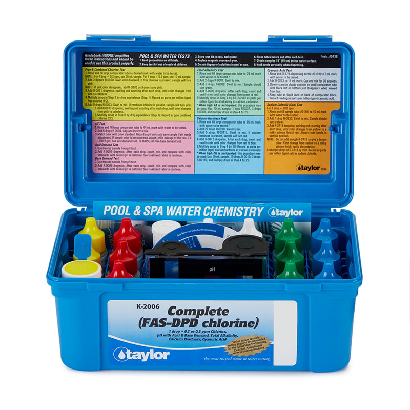Taylor K2006 Complete Pool Water Test Kit for Chlorine, pH, Alkalinity (Used)