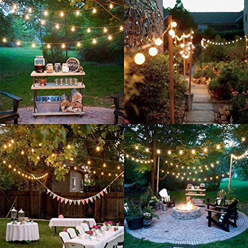 Banord 24 Ft String Lights, Vintage Style Waterproof Bulbs for Outdoors, 2 Pack