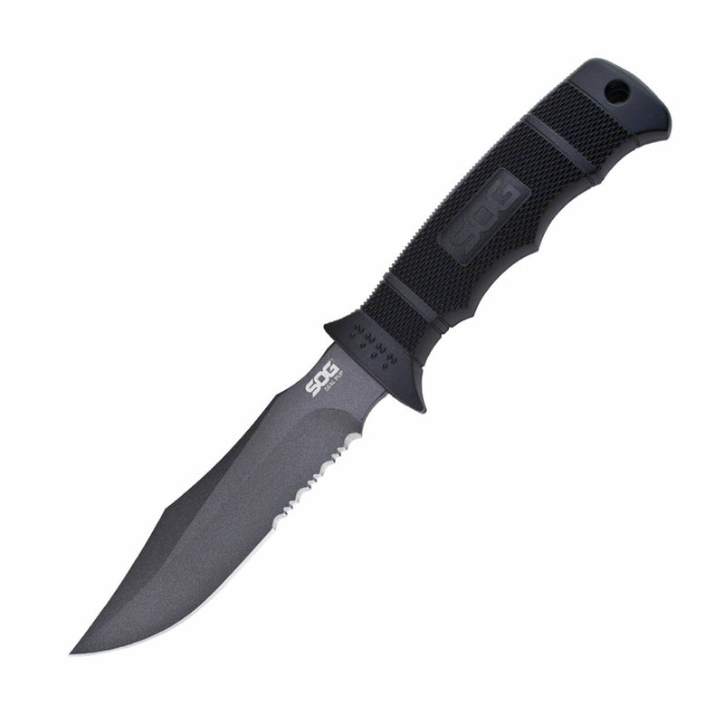 SOG Seal Pup 4.75 Inch Survival Tactical Knife with Nylon Sheath, Powder Coated