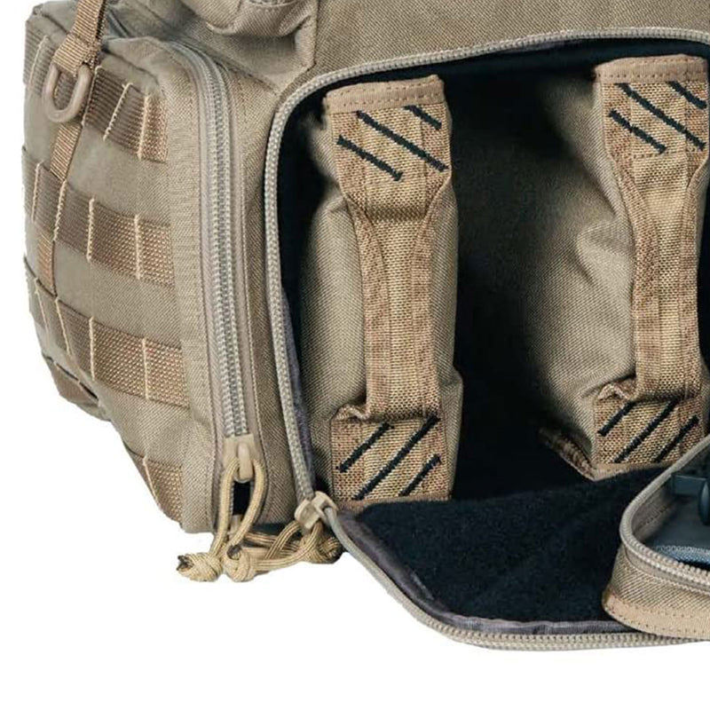 GPS Tactical Range Nylon Backpack with Triple Stitched Molle Webbing, Khaki Tan