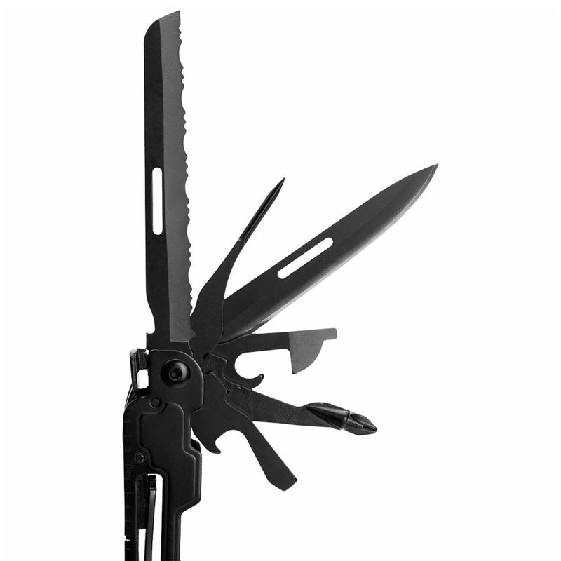 SOG PowerAccess Deluxe Stainless Steel Folding 21 Piece Multi Tool Plier, Black