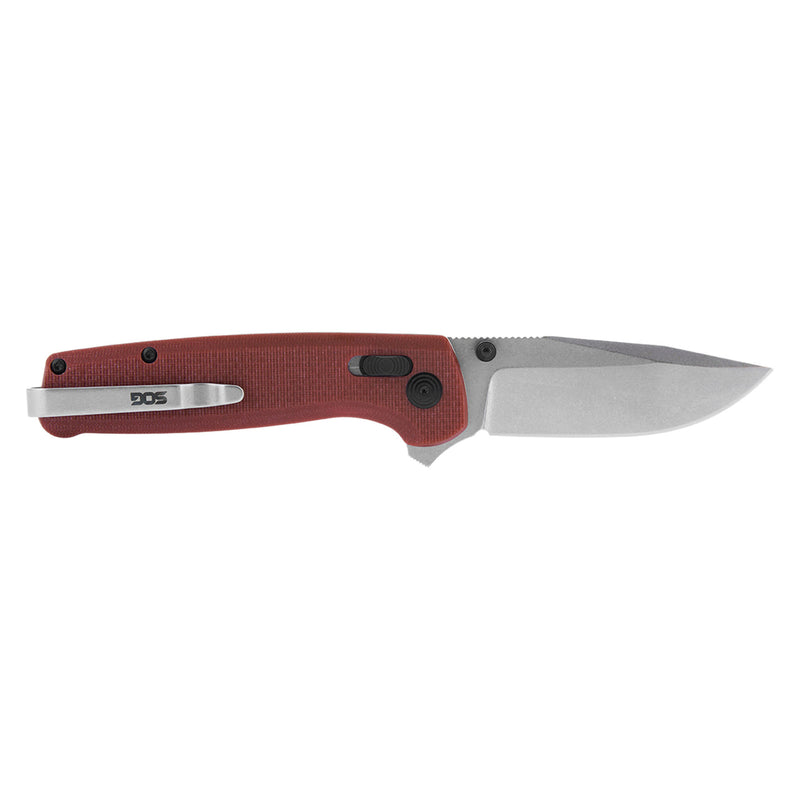 SOG Terminus XR G10 Survival Hunt Folding Tactical Knife w/ Belt Clip, Crimson
