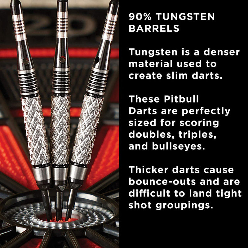 Viper Pitbull 90 Percent Tungsten Soft Tip Darts w/ Diamond Cut Barrel, 18 Grams