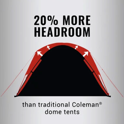 Coleman Skydome Spacious 4 Person WeatherTec Outdoor Camping Tent, Blackberry