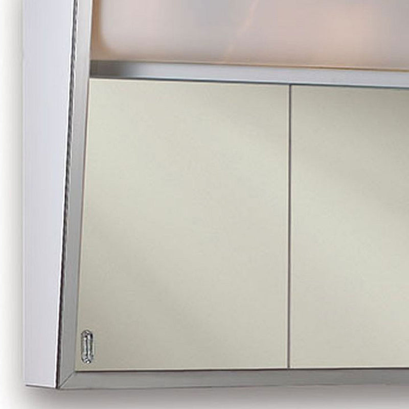 Jensen 323LPX 24 x 19.5 In Surface Mount Framed 2 Door Lighted Medicine Cabinet