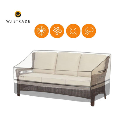 WJ-X3 Patio Sofa Couch Waterproof Outdoor Sofa Cover, 80x38x35 Inch, Beige/Grey