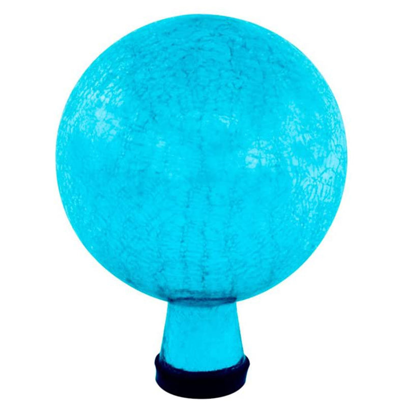 Achla Designs 6 Inch Gazing Glass Crackle Globe Sphere Garden Ornament, Teal