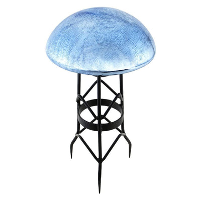 Achla Designs Crackle Glass Garden Toadstool Gazing Ball, 9 Inch, Blue Lapis