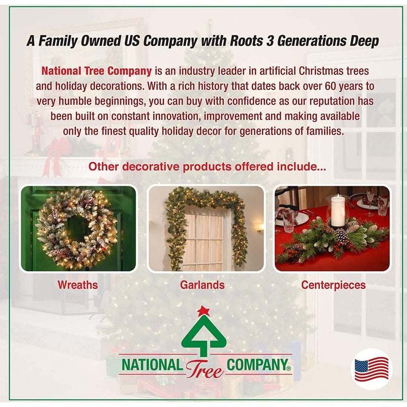National Tree Company Carolina Pine 9 Foot Prelit Artificial Christmas Tree