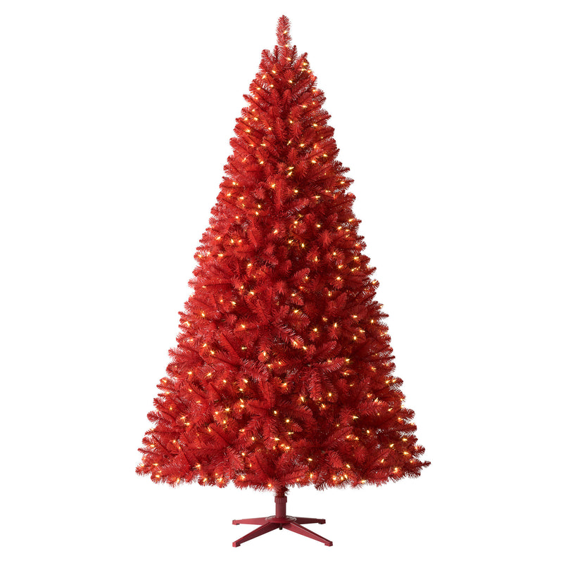 Treetopia Lipstick Red 5 Foot Artificial Prelit LED Full Christmas Tree w/ Stand