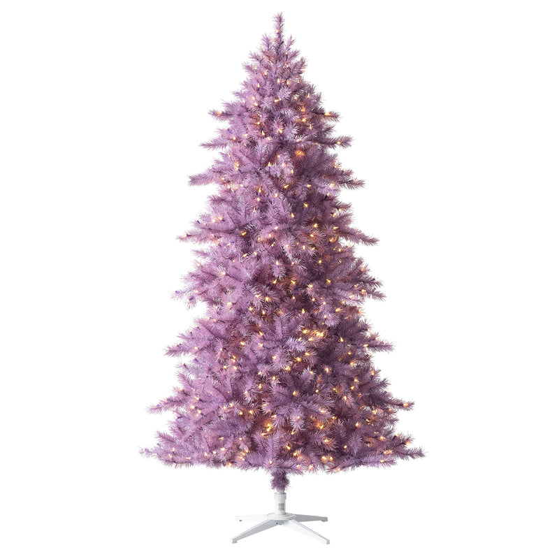 Treetopia Lively Lavender 7 Foot Prelit Full Christmas Tree w/ Stand (Used)