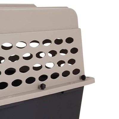 Petmate Vari 28 Inch Hard Sided Travel Crate Carrier Kennel, Taupe and Black