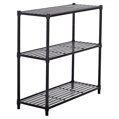 TRINITY EcoStorage 3 Tier Adjustable Flat Slat Wire Shelving, Dark Bronze - VMInnovations