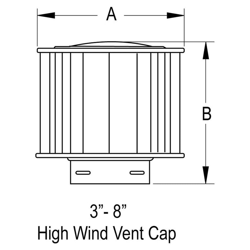 DuraVent 4 Inch Type B Gas Vent High Wind Cap w/ DuraLock System Seal (Open Box)