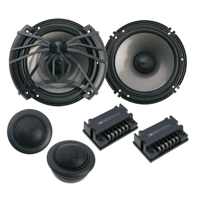 SoundStream AC.6 Arachnid Component 6.5 Inch 2 Way 300 Watt Speaker Set, Black