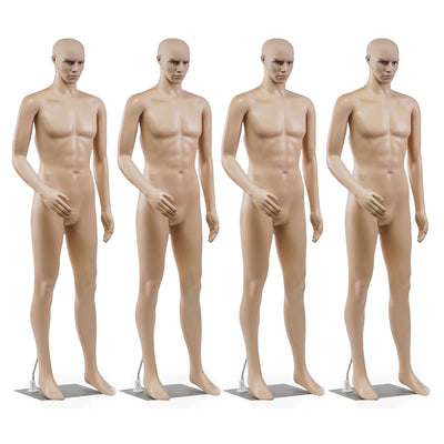 SereneLife Adjustable Male Full Body Mannequin for Retail Clothing (4 Pack)
