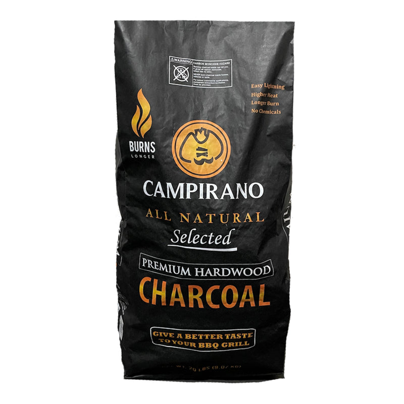 Campirano Premium Hardwood Black Lump Grill & Smoker Charcoal, 20lb Bag (2 Pack)