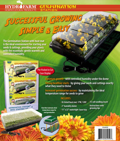 Jump Start CK64050 Germination Station with Heat Mat, Tray, Cell Insert & Dome
