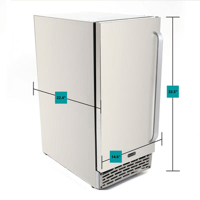 Whynter Energy Star Stainless Steel Indoor Outdoor Beverage Refrigerator, White