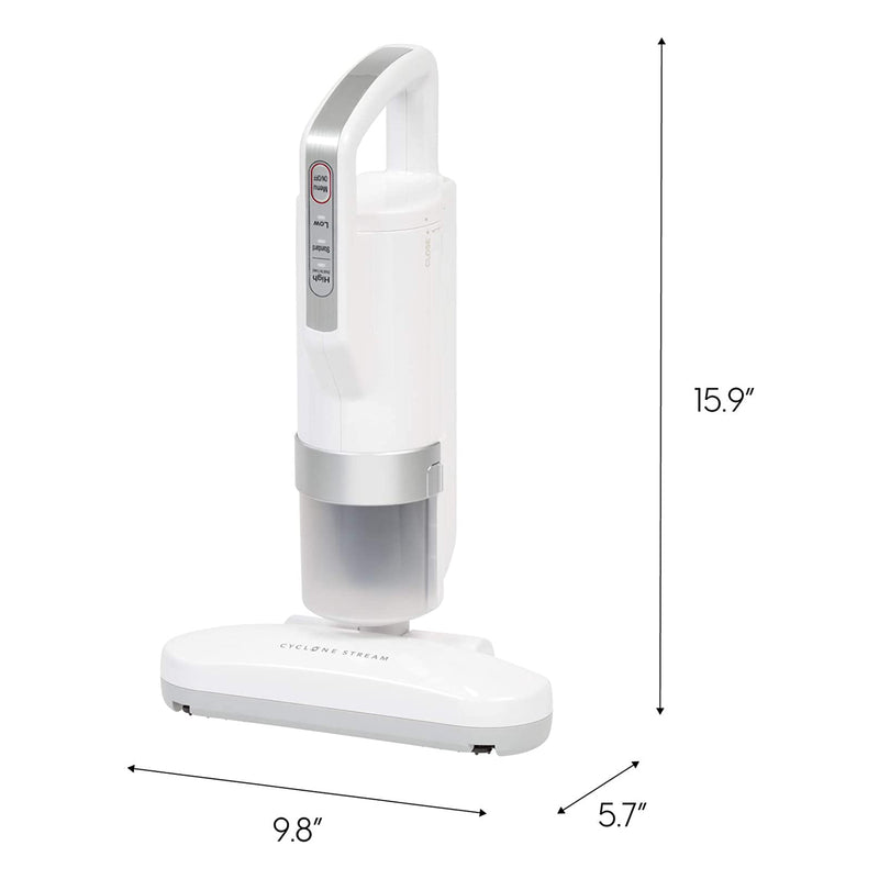IRIS USA Corded Household Mattress Vacuum Cleaner with Dust Mite Sensors, White
