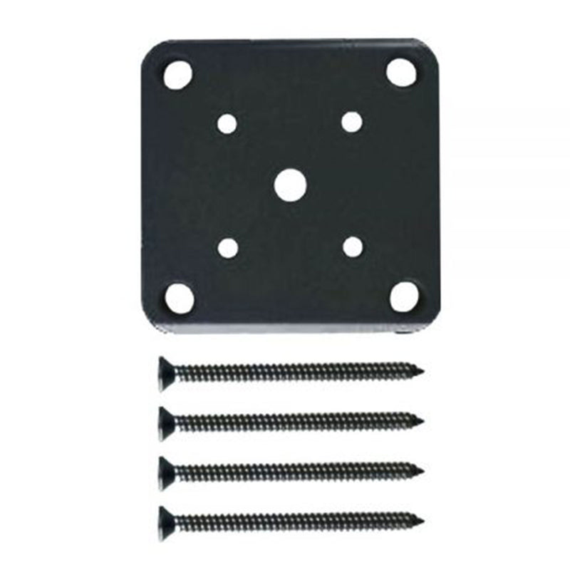 Stratco Quick Screen Slat Fencing Aluminum Base Plate Kit with 4 Screws, Black