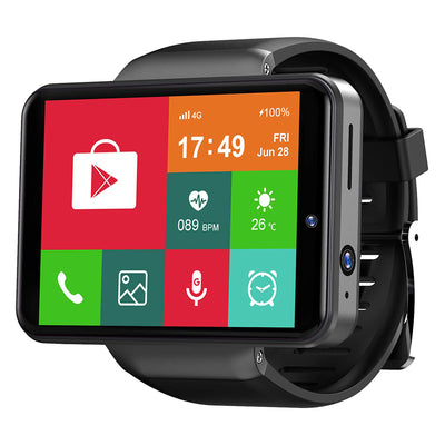 KOSPET Max S GPS Android Smartwatch with 4G LTE and 2.86 Inch Touchscreen, Black