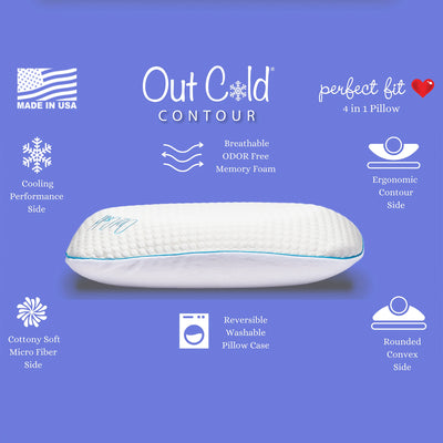 Traditional Comfort Low Profile Memory Foam Sleep Pillow, King (Used)