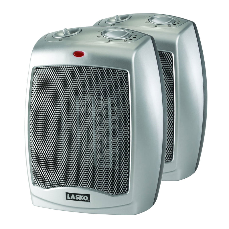 Lasko 1500W Portable Home Office Personal Electric Ceramic Space Heater (2 Pack)