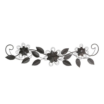 Stratton Home Decor Enchanting Over The Door Traditional Metal Wall Art, Black