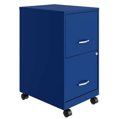 18 Inch Wide 2 Drawer Mobile Organizer Cabinet for Office, (Open Box)