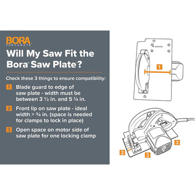 BORA 4 Piece NGX Compact Set w/ 25 Inch Clamp Edge, Extension, Handle, and Plate